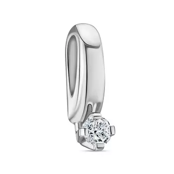 Подвеска с 1 бриллиантом белое золото 585