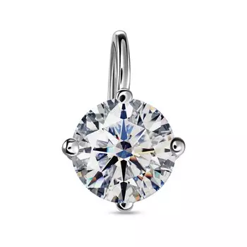 Подвеска с 1 бриллиантом белое золото 750