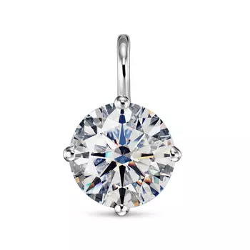 Подвеска с 1 бриллиантом белое золото 750