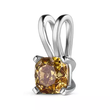 Подвеска с 1 бриллиантом белое золото 750