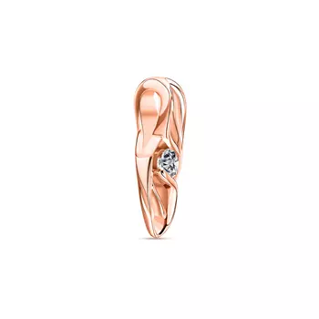 Подвеска с 1 бриллиантом красное золото 585