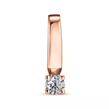 Подвеска с 1 бриллиантом красное золото 585