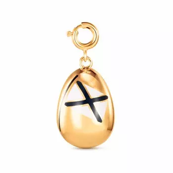 Подвеска с 1 бриллиантом желтое золото 585