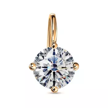 Подвеска с 1 бриллиантом желтое золото 585
