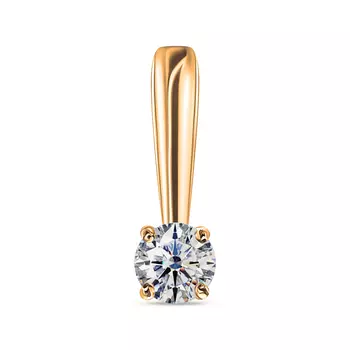 Подвеска с 1 бриллиантом желтое золото 585