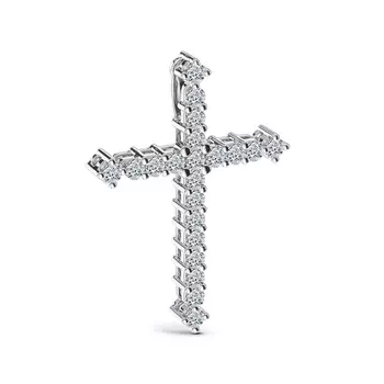 Подвеска с 21 бриллиантом белое золото 585