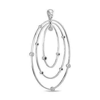 Подвеска с 22 бриллиантами белое золото 585