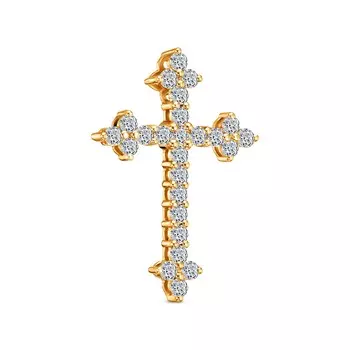 Подвеска с 25 бриллиантами желтое золото 585