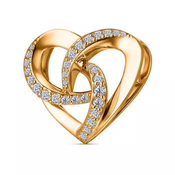 Подвеска с 30 бриллиантами желтое золото 585