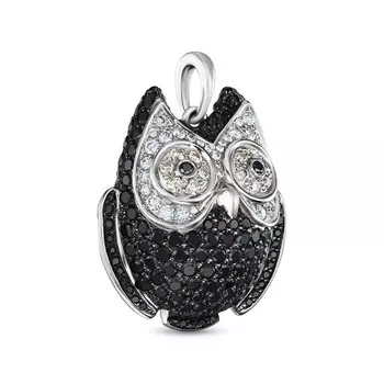 Подвеска с 348 бриллиантами белое золото 585