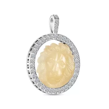 Подвеска с 39 бриллиантами белое золото 585