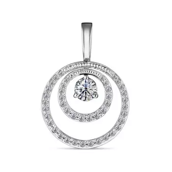 Подвеска с 41 бриллиантом белое золото 585