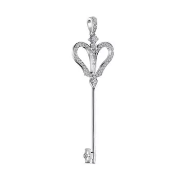 Подвеска с 43 бриллиантами белое золото 585