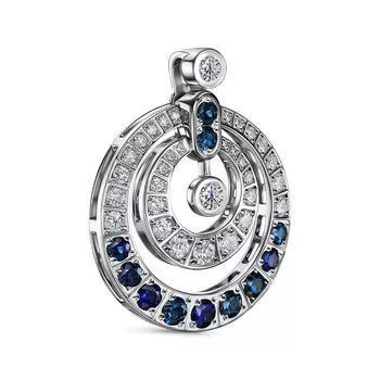 Подвеска с 44 бриллиантами белое золото 585