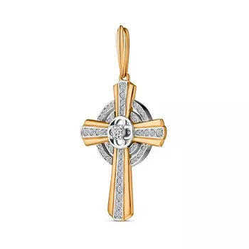 Подвеска с 54 бриллиантами белое/желтое золото 585