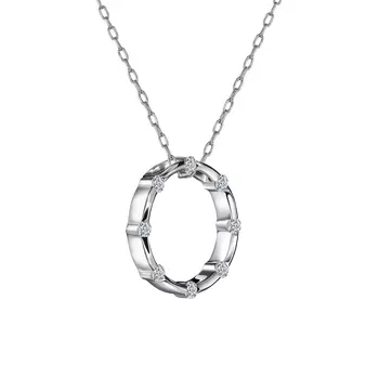 Подвеска с 8 бриллиантами белое золото 585