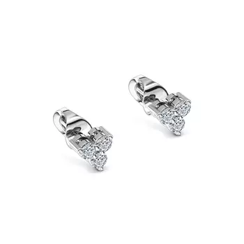 Пусеты с 6 бриллиантами белое золото 585