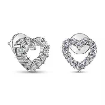 Серьги с 24 бриллиантами белое золото 585