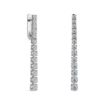 Серьги с 26 бриллиантами белое золото 585