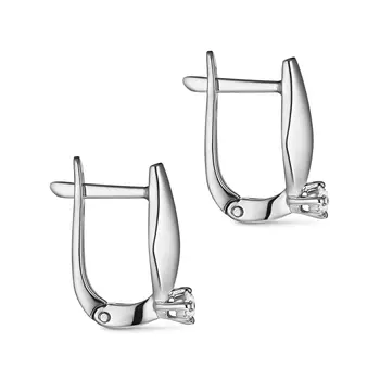 Серьги с 2 бриллиантами белое золото 585