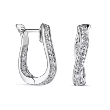 Серьги с 44 бриллиантами белое золото 585