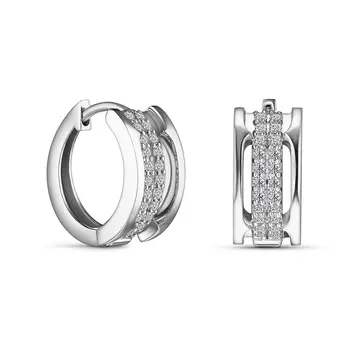 Серьги с 44 бриллиантами белое золото 585