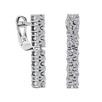 Серьги с 52 бриллиантами белое золото 585