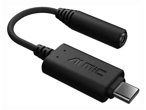 Адаптер ASUS AI Noise-Canceling Mic Adapter, USB-C - Jack 3.5, Черный 90YH02L1-B2UA00