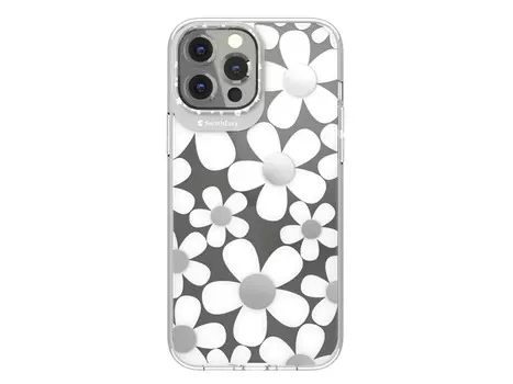 Чехол-накладка SwitchEasy Artist Double In-Mold Decoration Case, для iPhone 13 Pro Max, Поликарбонат/полиуретан, Fleur, Прозрачный GS-103-210-208-131