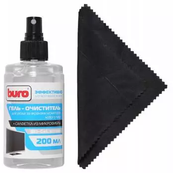 Чистящий набор Buro для экранов и оптики, 200мл (салфетки + гель) Buro BU-Gel_screen