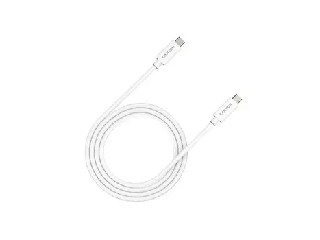 Кабель для зарядки и передачи данных Canyon UC-42 USB 4, USB Type-C - USB Type-C, 48В/5A (до 240W), 2м, Белый CNS-USBC42W