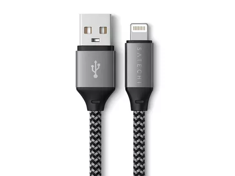 Кабель Satechi USB A to Lightning, MFI, 0,25м, Серый ST-TAL10M