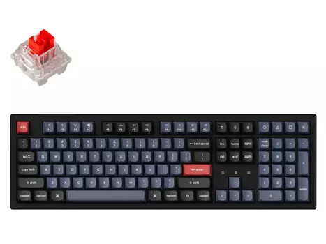 Клавиатура беспроводная механическая Keychron K10 Pro (Hot-Swappable), Keychron K Pro Red Switch, Bluetooth, RGB, 4000мАч, Черный K10PH1 K10P-H1