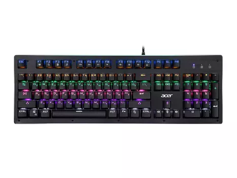 Клавиатура проводная механическая Acer OKW127, USB, RGB, Outemu Blue Switch, Черный ZL.KBDEE.00H