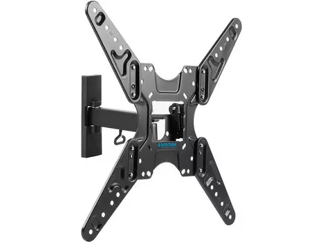 Кронштейн Kromax OPTIMA-413, 20"-55" макс.30кг, VESA: от 100x100 до 400x400, настенный, поворотно-выдвижной и наклонный (80-230 мм), Серый 29010