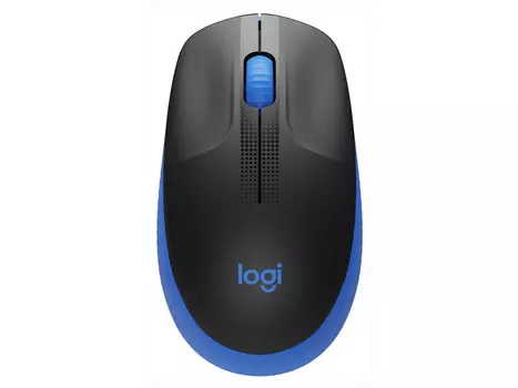 Мышь беспроводная Logitech M190, 1000dpi, Wireless/USB, Черный/Синий, 910-005925