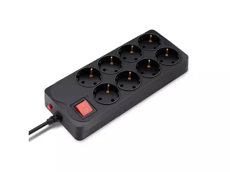 Сетевой фильтр Buro 800SH-3-B 3м (8 розеток), 2200 Вт, Черный 800SH-3-B