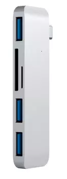 USB-хаб Satechi Type-C USB Hub для Macbook 12 (3xUSB 3.0, SD, micro-SD), Серебристый Док-станция ST-TCUHS