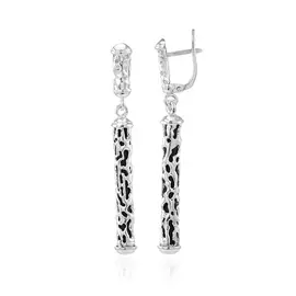 Ажурные серебряные серьги «Кения»