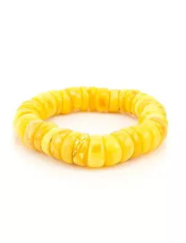 Браслет «Цилиндры» из натурального балтийского медового янтаря с эффектом старения