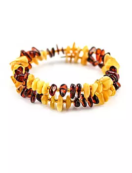 Браслет из натурального янтаря на струне