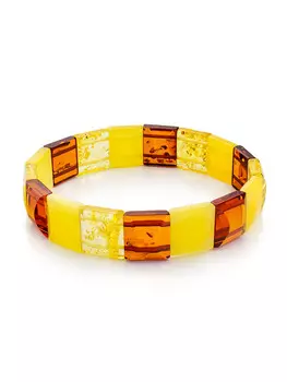 Браслет из натурального янтаря разных оттенков «Аркада»