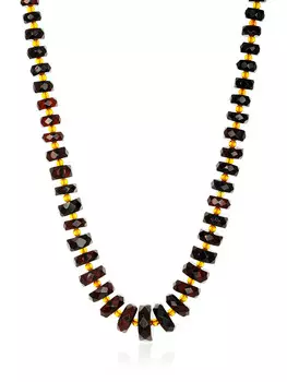 Бусы из натурального балтийского янтаря «Вишнёвые шайбы»