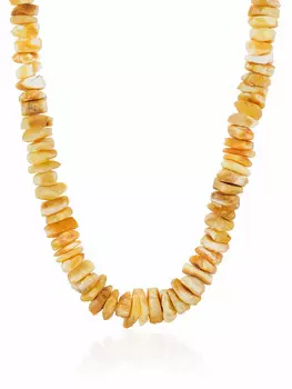 Бусы из натурального цельного янтаря «Шайбы кусаные»