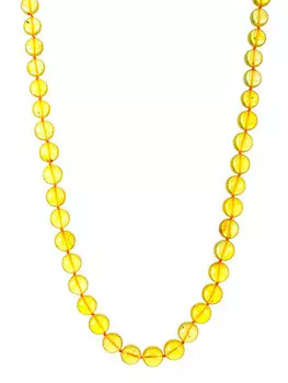 Бусы из натурального лимонного янтаря «Шары»