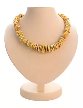 Бусы из натурального необработанного янтаря «Чипсы пёстрые»