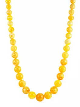 Бусы из натурального янтаря «Шар пейзажный»