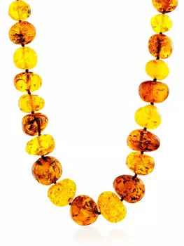 Бусы из натурального янтаря «Слива пёстрая»