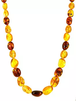 Бусы из натурального янтаря «Слива пёстрая»