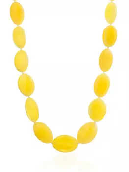 Бусы из натурального ярко-медового янтаря «Оливка живописная»